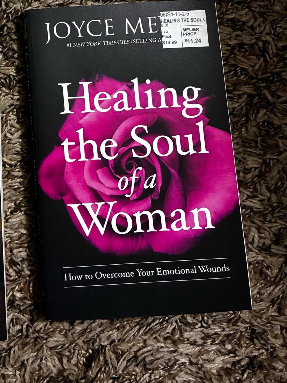 Joyce Meyer "Healing the Soul of a Woman" Paperback - Black with Fuchsia Rose